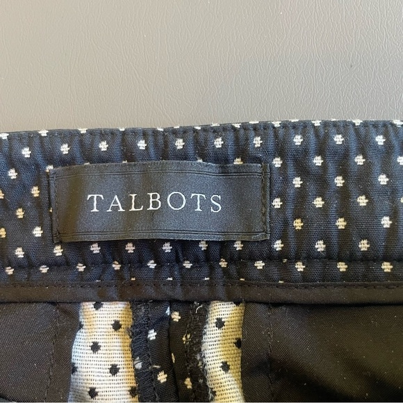 Talbots Chatham Ankle Pants Polka Dots | Side Zip Size: 2 | Color: Blue & White - Picture 6 of 12